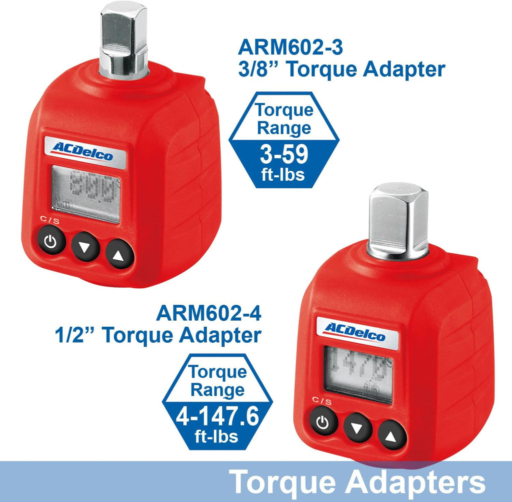 1/2” Heavy Duty Digital Torque Adapter with Buzzer and LED Flash Notification, Pack of 2 I40722