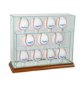 Walnut Baseball Upright Display Case F473