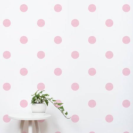 Textured Dots Wall Decal Set of 105 Baby Pink O615