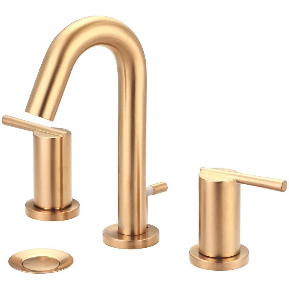 Two Handle Widespread Bathroom Faucet with Drain S5664