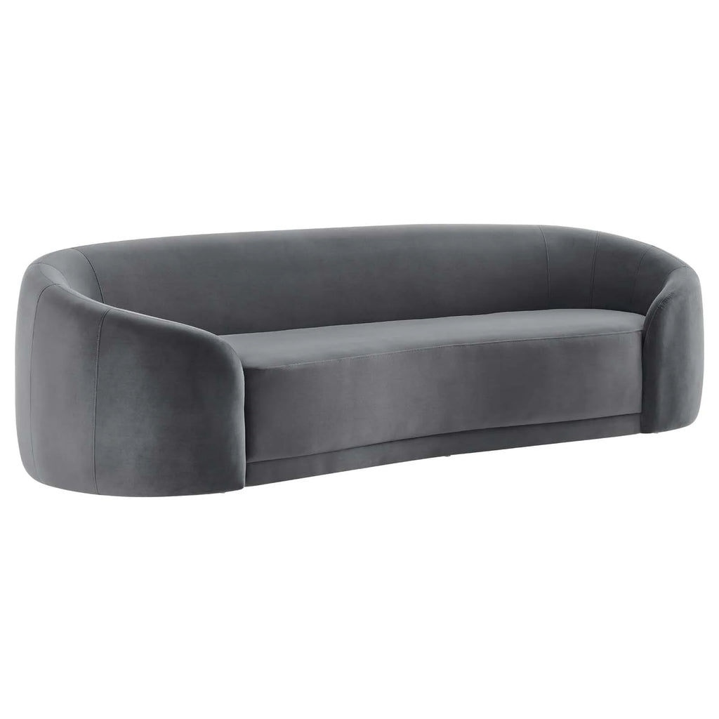 Gray Performance Velvet Sofa D6952