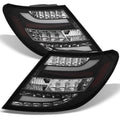 Black Bezel Rear LED Tail Lights Pair C746