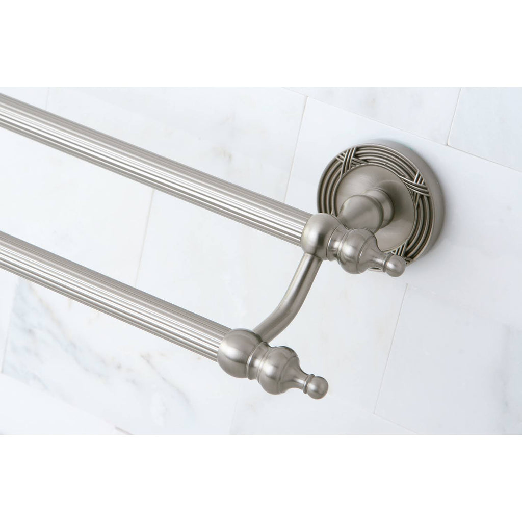 24x22 Dual Towel Bar, Satin Nickel Q628