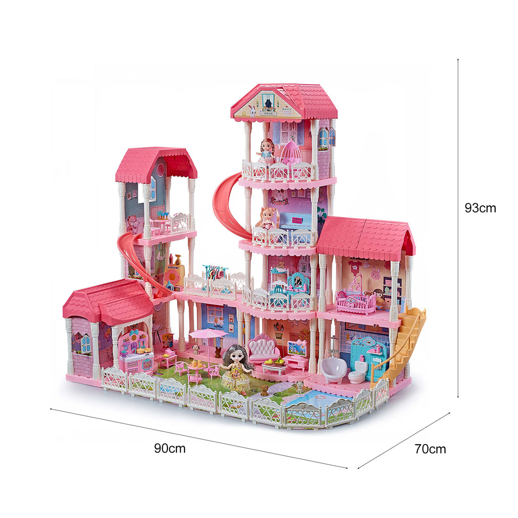4 Layers 11 Rooms Dollhouse with Light R765