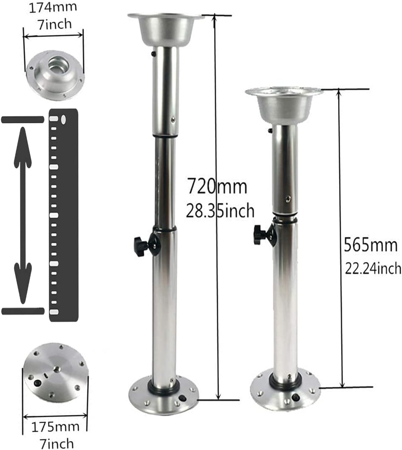 Adjustable Telescopic Table Pedestal Stand Base 22-28 Inch B94090