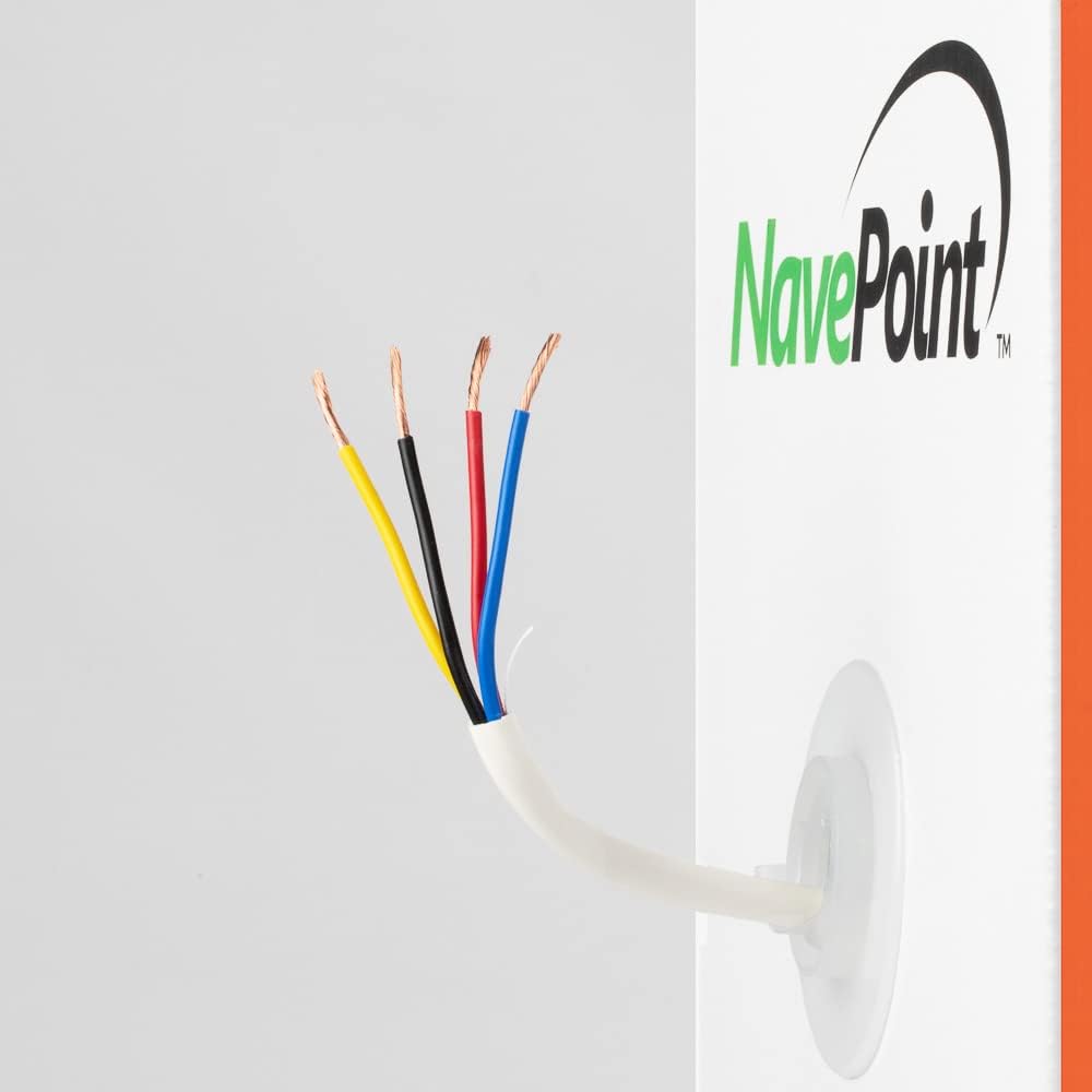 500ft 16/4 AWG 4 Conductor White Speaker Cable Wire R415
