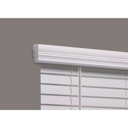 Cordless Faux Wood Blind, White, 21-1/2x22w x 4 G4721