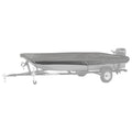 Grey Boat Cover for Aluminum Jon Boats with Outboard R1377