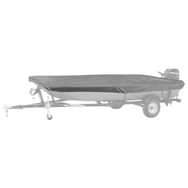 Grey Boat Cover for Aluminum Jon Boats with Outboard R1377