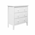 White 3 Drawer Solid Wood Chest C24271