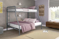 Twin-Over-Full Bunk Bed with Metal Frame and Ladder S100