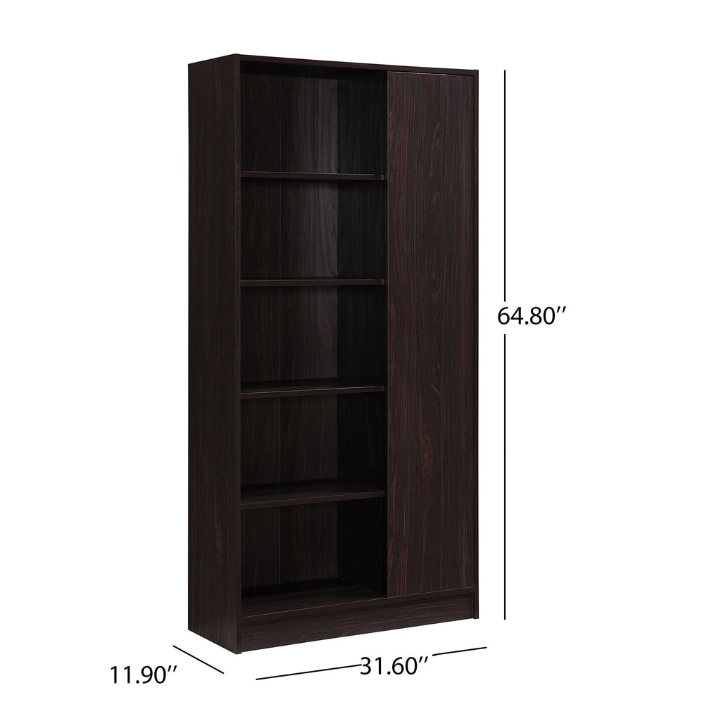 Gray Oak 2 Piece TV Stand and Bookcase Set F70119