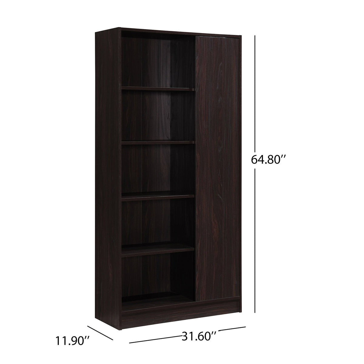 Gray Oak 2 Piece TV Stand and Bookcase Set F70119