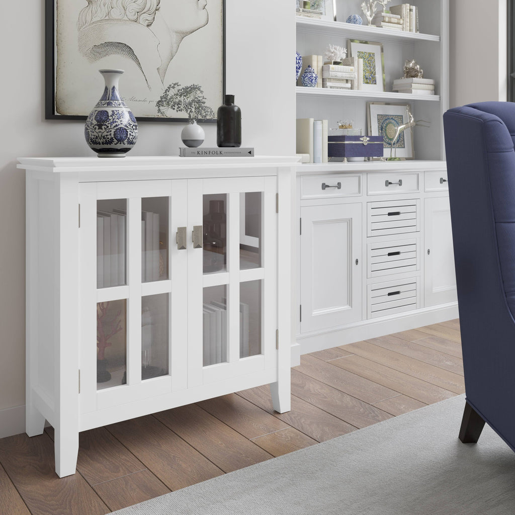 Solid Wood 30 inch Wide Low Storage Cabinet K344571