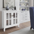 Solid Wood 30 inch Wide Low Storage Cabinet K344571