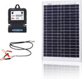 20 Watts 12Volts Polycrystalline Solar Panel with 3Amp Solar Charge Controller and 3ft Crocodile Clip Cables T184782