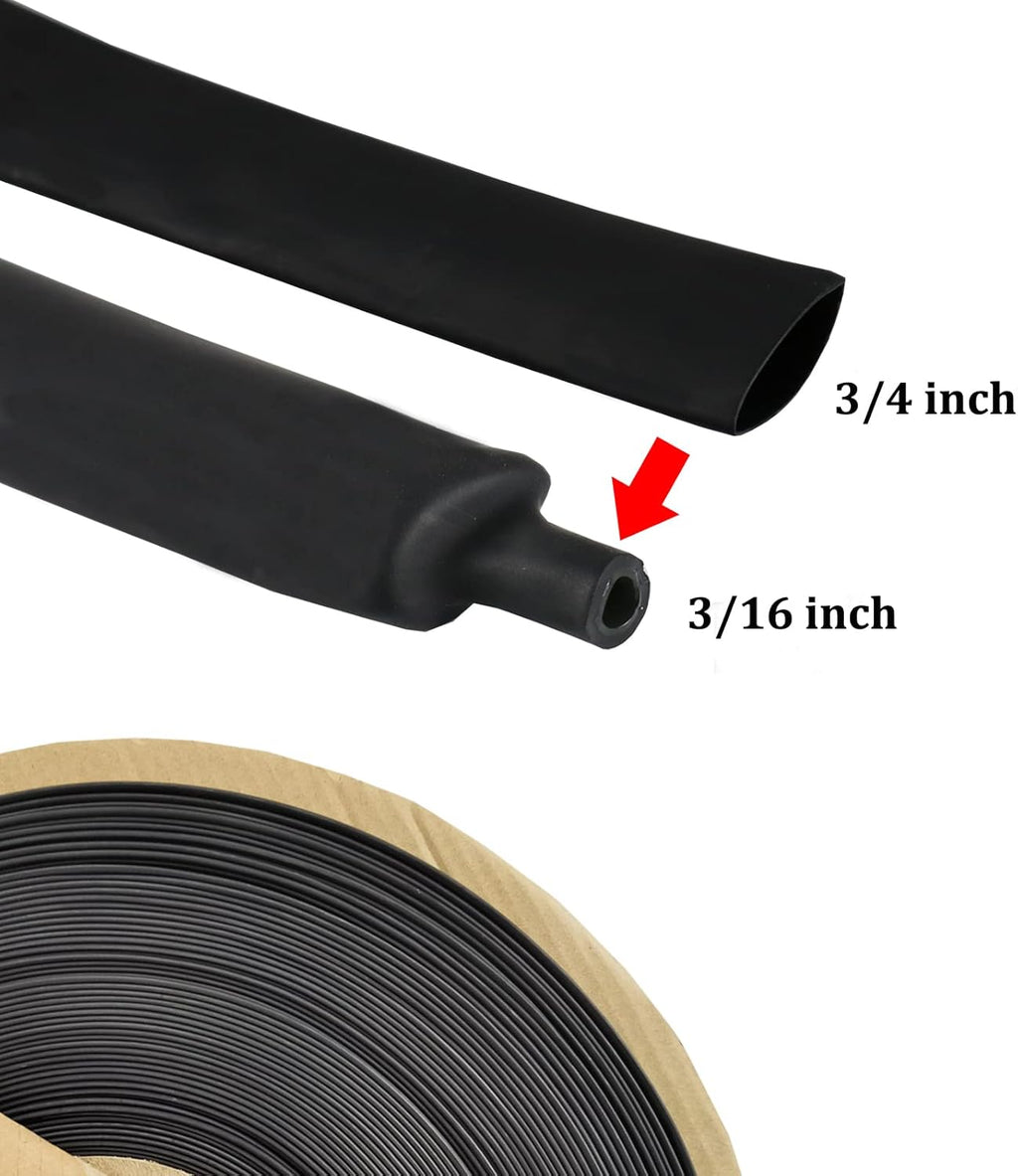 4:1 Dual Wall Adhesive Heat Shrink Tubing (3/4"- 30 Feet) Pack of 2 N422167