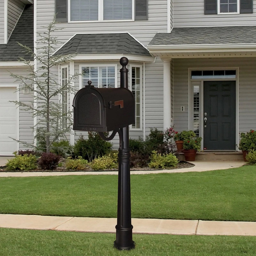 Curbside Mailbox with Ashland Mailbox Post Unit K17986