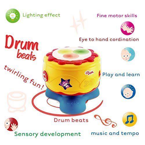 Infant Baby Bongo Drum Musical Toy with Lights Sounds S351315