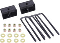 3 Inch Rear Leveling Lift Kit Block with U Bolts, Black Pack of 2 T852