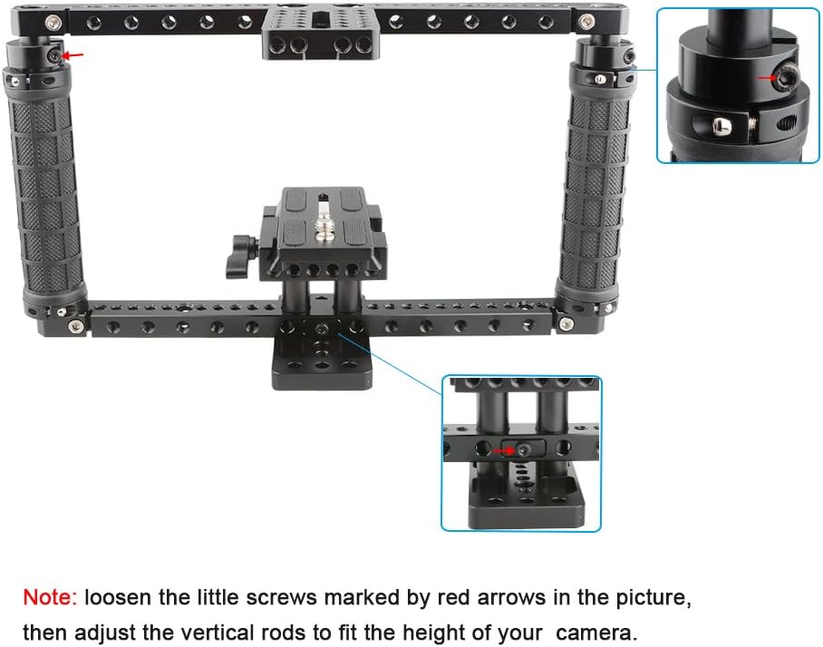 Battery Grip Camera Cage with Quick Release Baseplate A7245