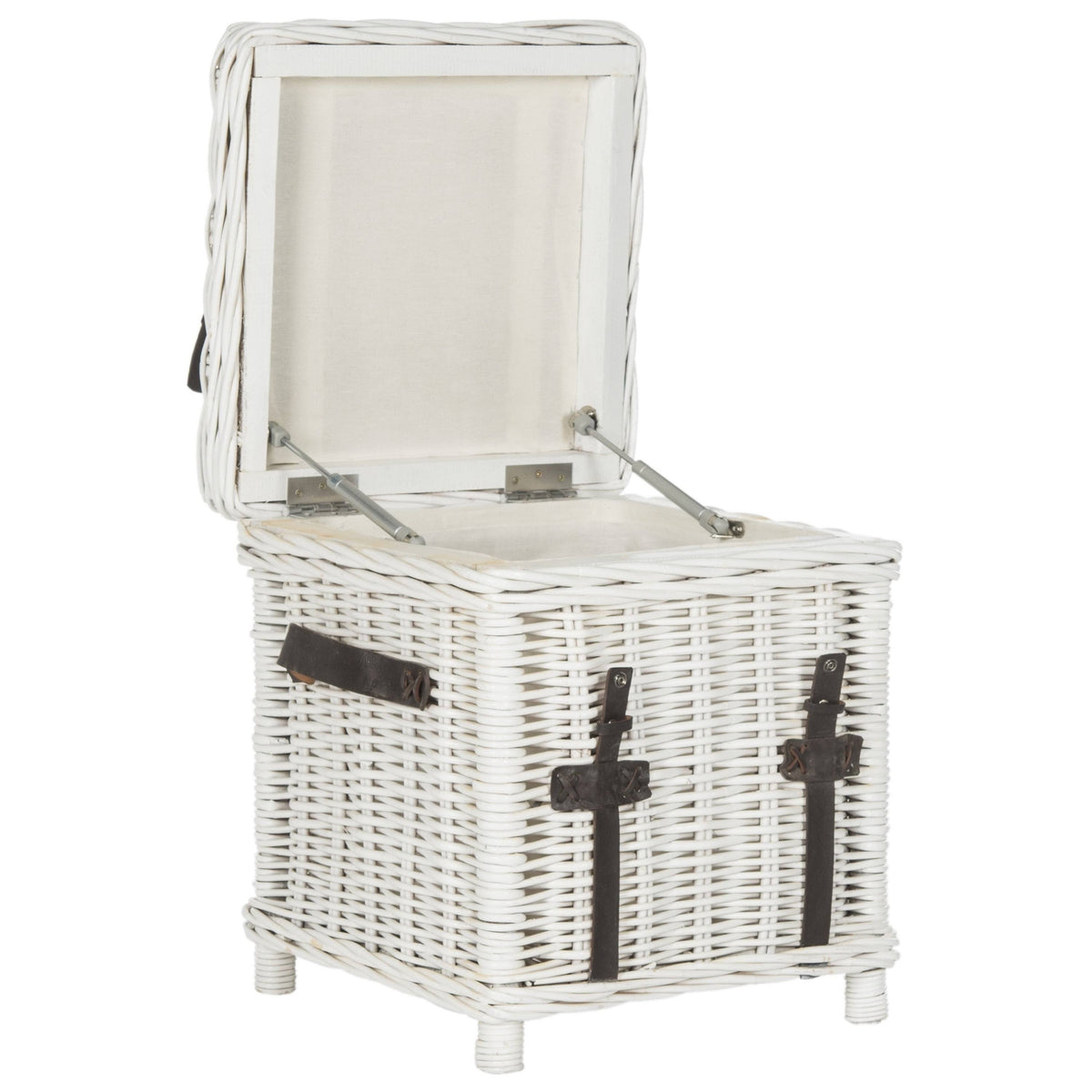 White Wicker Side Trunk R62467