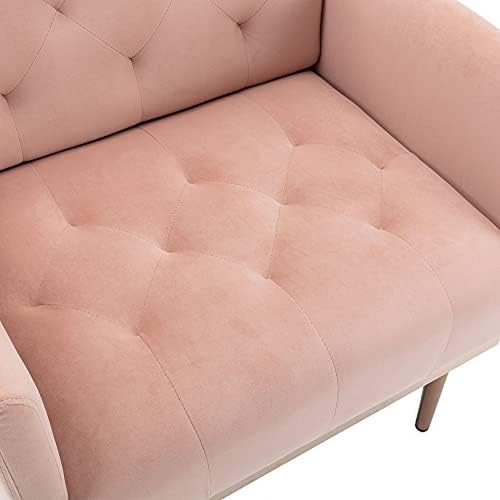 Teal Velvet Upholstered Accent Chair with Golden Legs S304