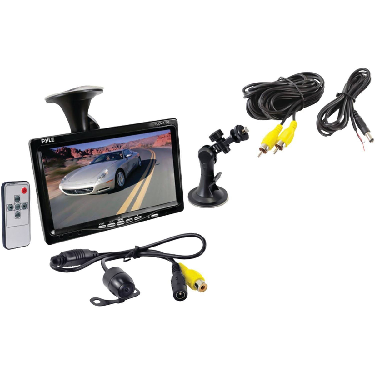 Window Suction-mount LCD Widescreen Monitor & Universal Mount Backup Camera C19271