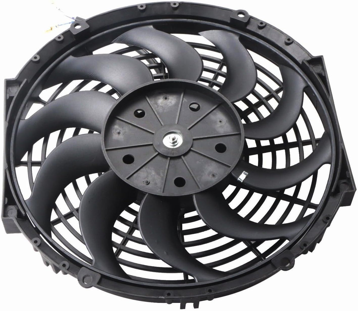 Black Universal Electric Radiator Slim Fan 12V Mounting Kit 12 Inch Set of 2 L85485