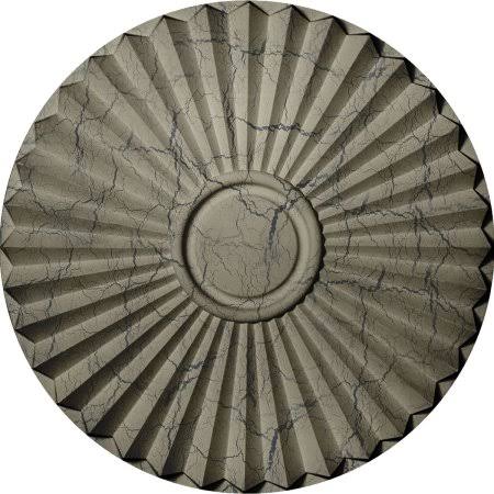 Hand-Painted Castle Stone Ceiling Medallion C34882