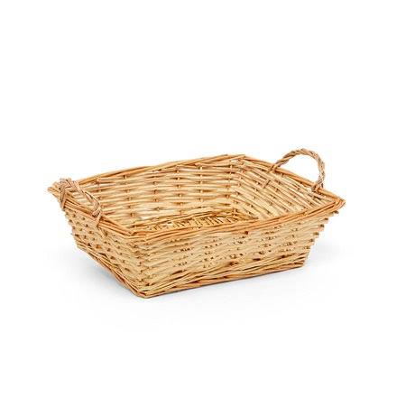 Natural Willow Baskets with Handle, 14 x 9 x 4, Case 4 P4118