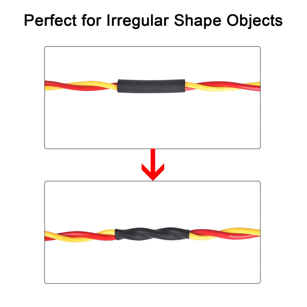 82 Ft 2 Inch (50mm) 3:1 Waterproof Heat Shrink Tubing Black Pack of 2 U441