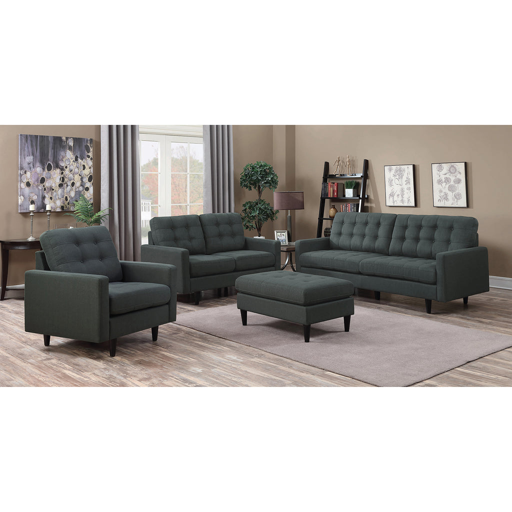 Charcoal Upholstered Loveseat I7175