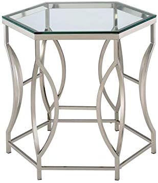 2-Piece Chrome Metal Coffee Table Set N670