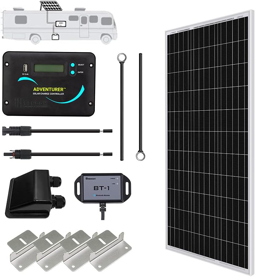 400 Watts 12 Volts Monocrystalline Solar RV Kit with 30A PWM LCD Charge Controller W197
