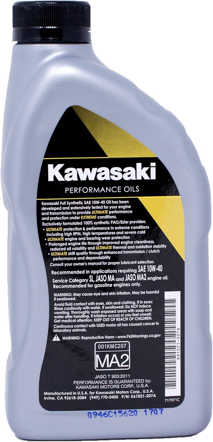 Oil Change Kit for Kawasaki Brute Force 750 ATV, Full Synthetic, Pack of 2 W981