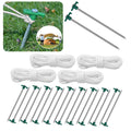20 PCS Heavy Duty Tent Pegs and Ropes Set S69874