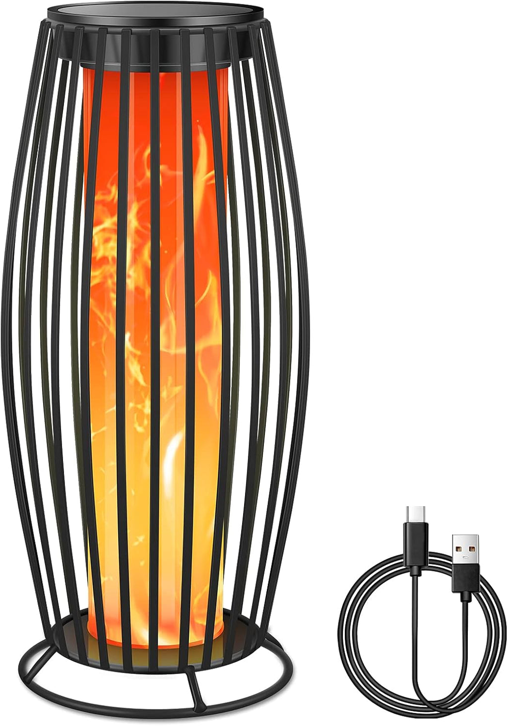 Solar Lights Floor Lamp USB Rechargeable Metal Solar Lanterns Waterproof Y135158