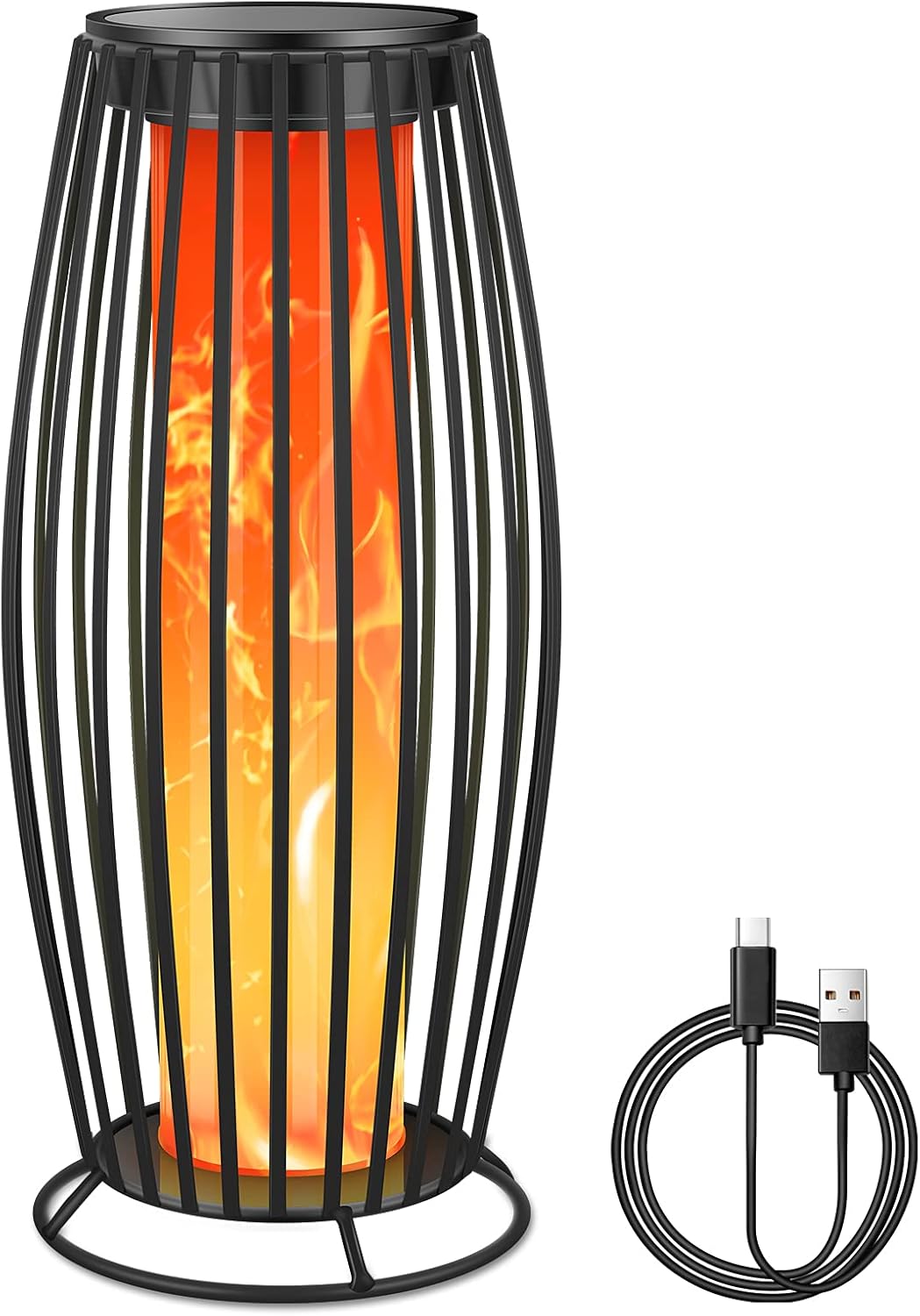 Solar Lights Floor Lamp USB Rechargeable Metal Solar Lanterns Waterproof Y135158