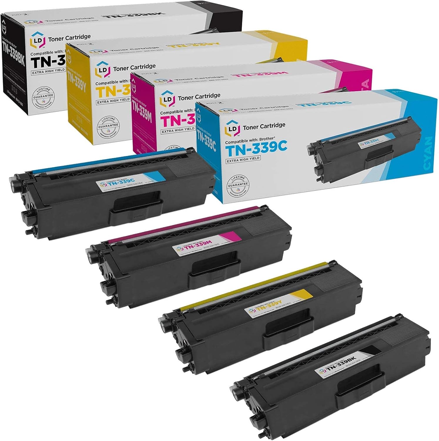 Black Cyan Magenta Yellow 4-Pack Toner Cartridge Q650826