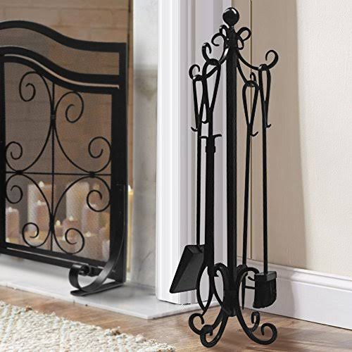 5 Pieces Cast Iron Fireplace Tools Q130