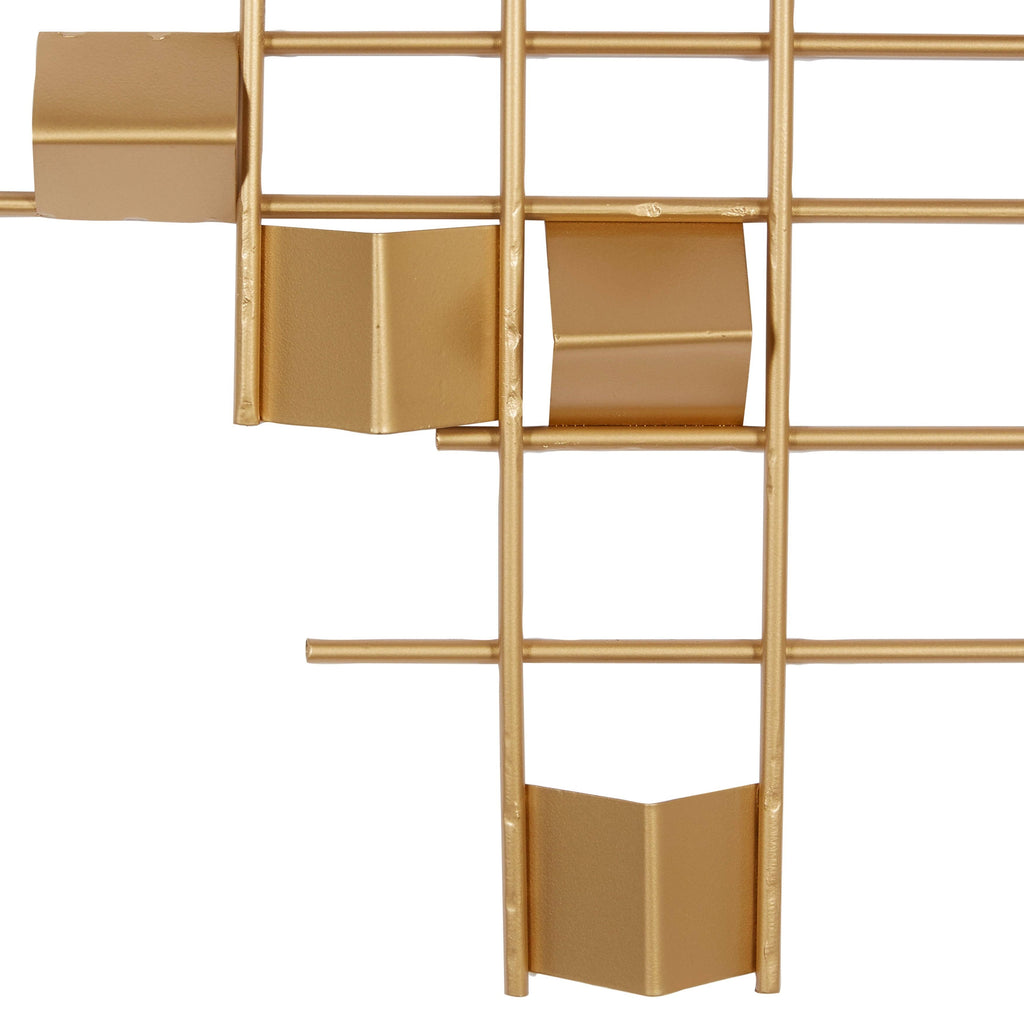Abstract Angled Gold Metal Wall Decor P492017