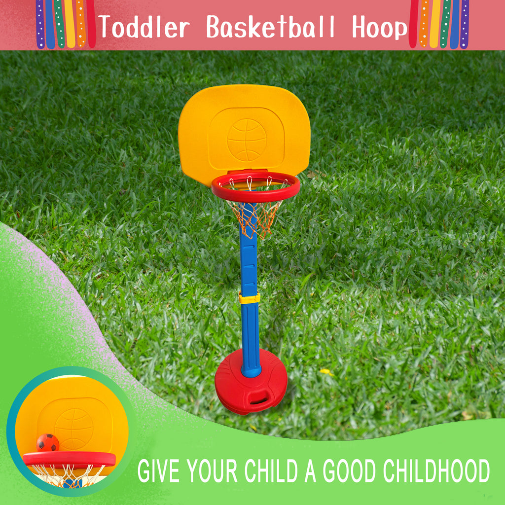 Basketball Hoop Arcade Game with Ball, Adjustable Height W915755