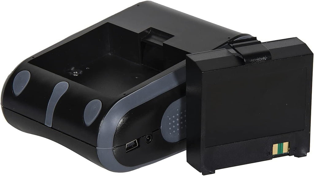 Portable Receipt Printer 58mm Direct Thermal Printer with Bluetooth USB, Grey, Pack of 2 O93310