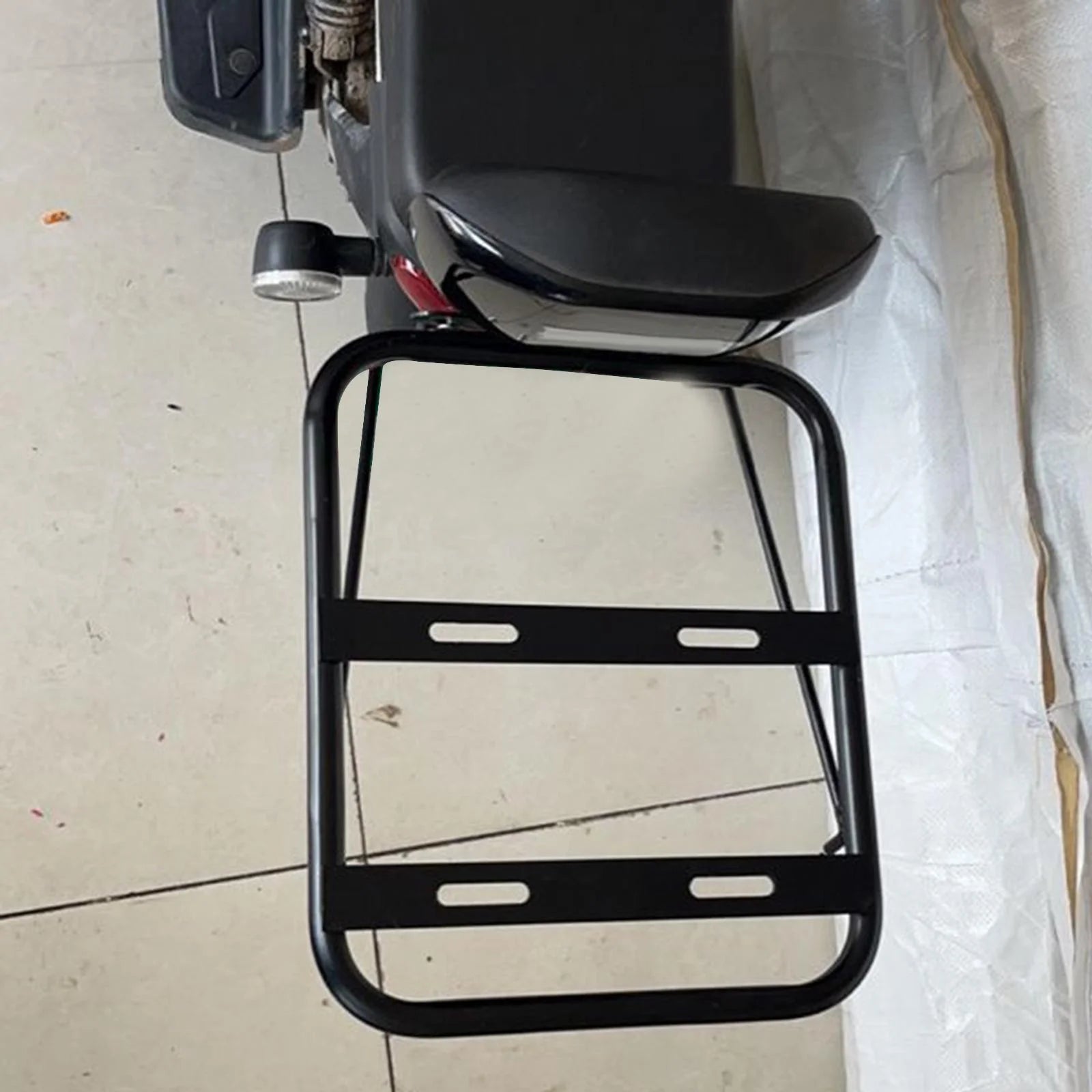 Black Motorbike Rear Tail Box Carrier Frame Bracket Rack O207274