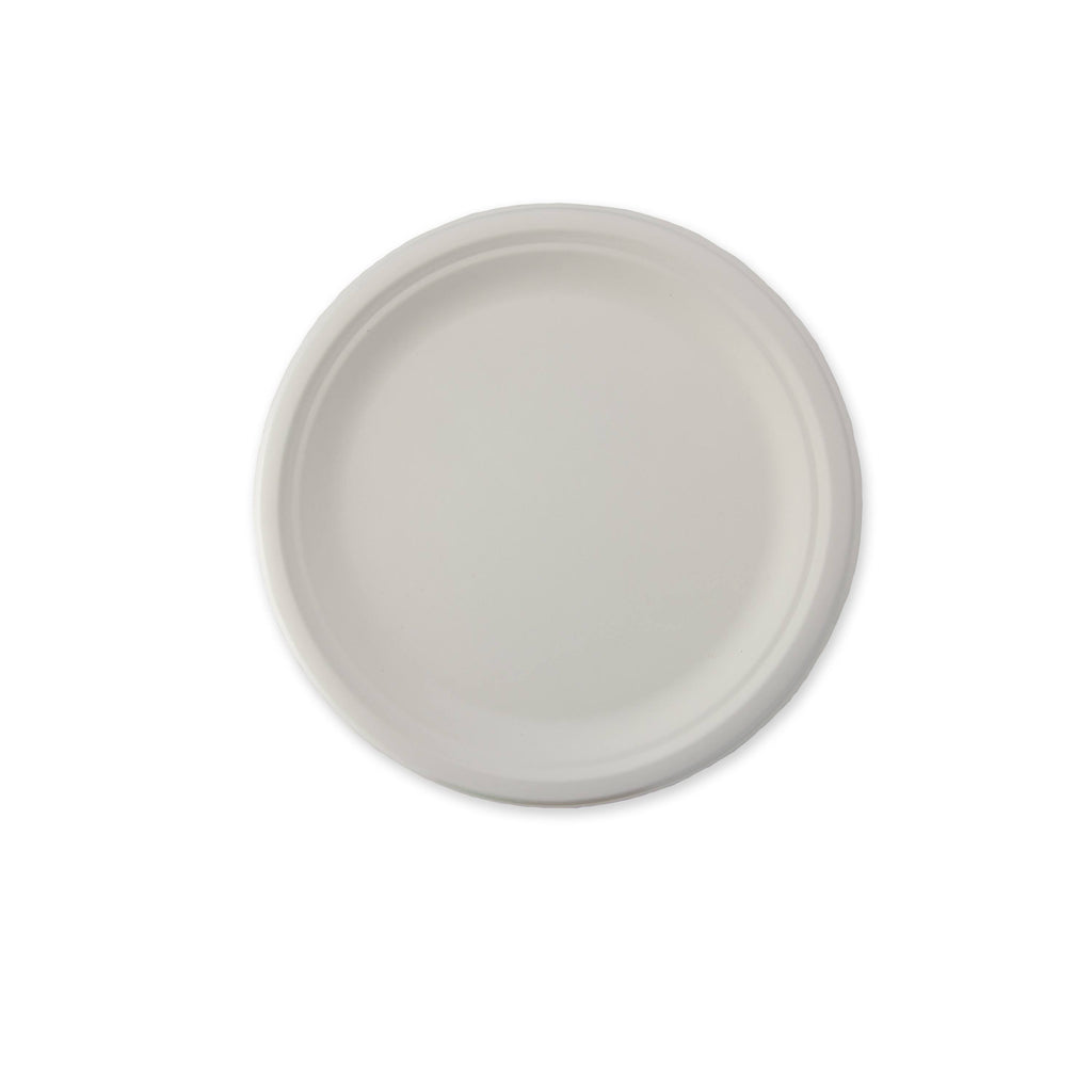 500-Count 9-Inch Compostable Sugar Cane Fiber Plate K93201