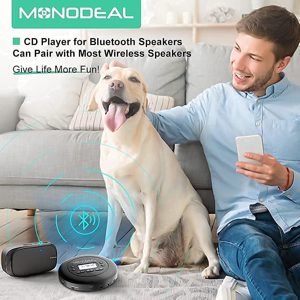 Portable Bluetooth CD Player with Headphones, Pack of 2 L1265