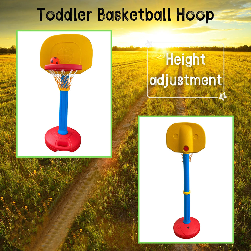 Basketball Hoop Arcade Game with Ball, Adjustable Height W915755