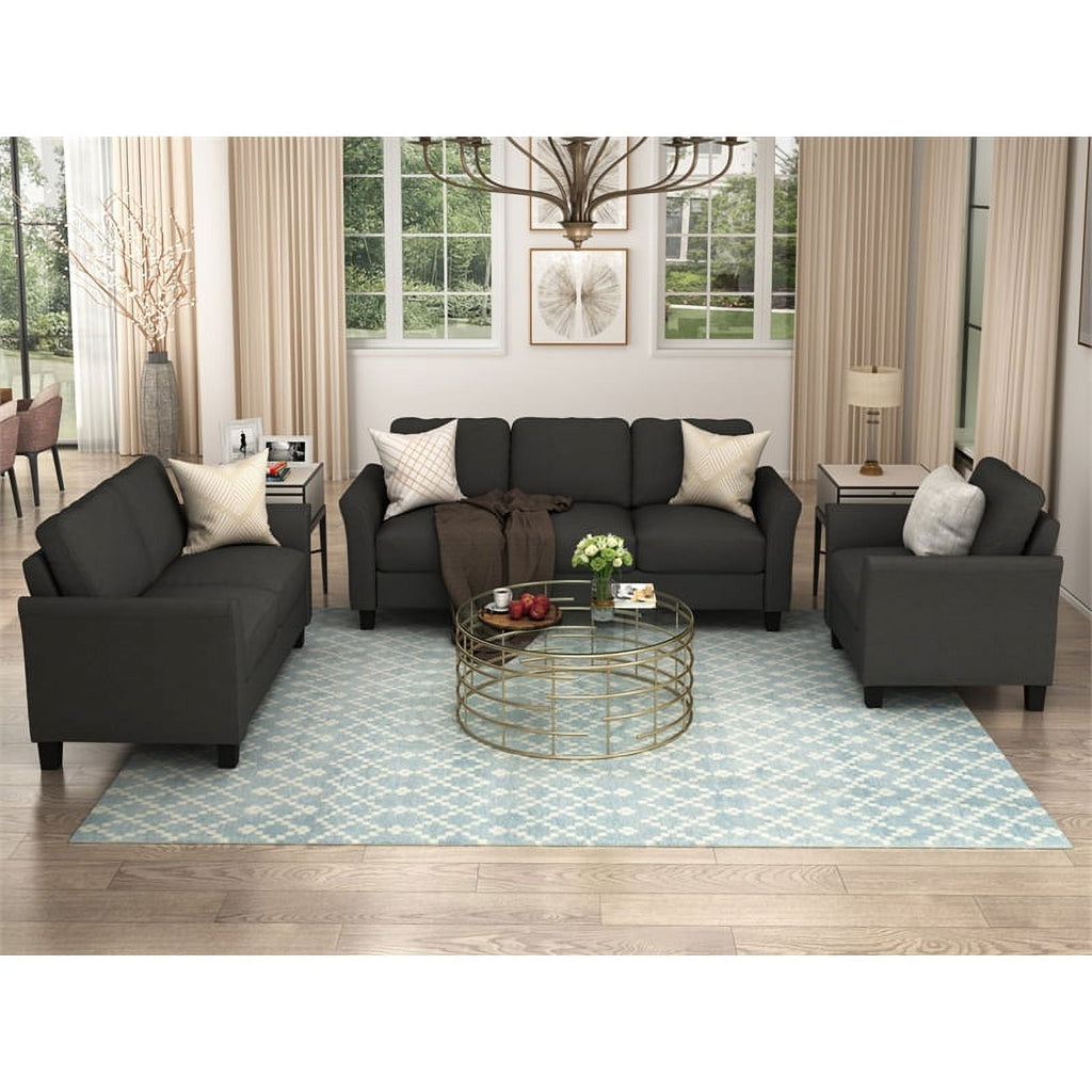 3 Piece Polyester-blend Upholstered Sofa Set Q213360