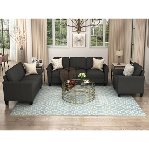 3 Piece Polyester-blend Upholstered Sofa Set Q213360